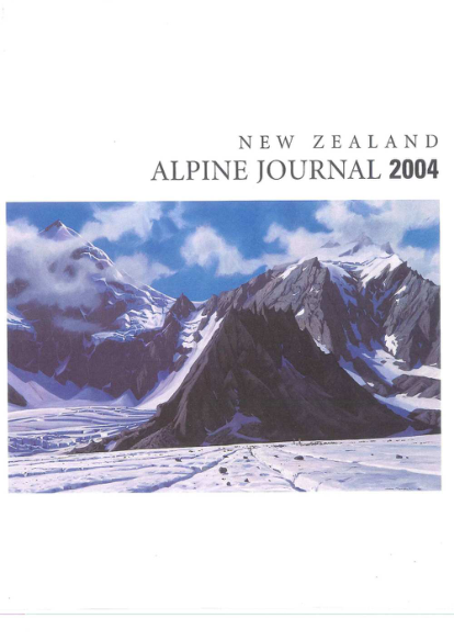 New Zealand Alpine Journal 2004 Vol 56 cover